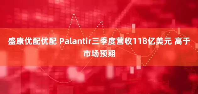 盛康优配优配 Palantir三季度营收118亿美元 高于市场预期